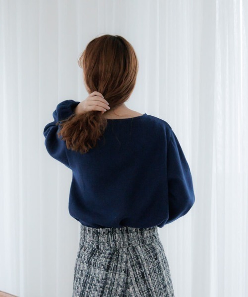 flower（フラワー）の「リボンボタンカーディガン（カーディガン/ボレロ・レディース・レッド/ネイビー/グレー・FREE）」の6枚目の写真