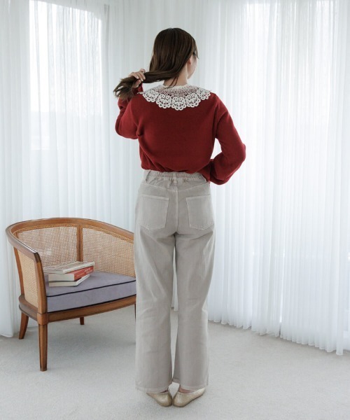 flower（フラワー）の「リボンボタンカーディガン（カーディガン/ボレロ・レディース・レッド/ネイビー/グレー・FREE）」の13枚目の写真