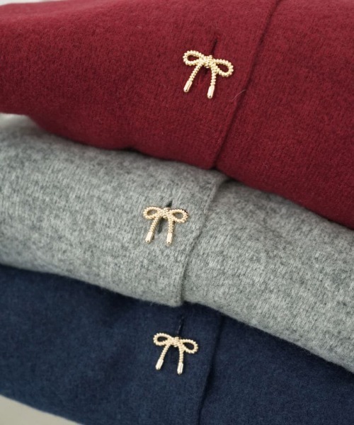 flower（フラワー）の「リボンボタンカーディガン（カーディガン/ボレロ・レディース・レッド/ネイビー/グレー・FREE）」の17枚目の写真