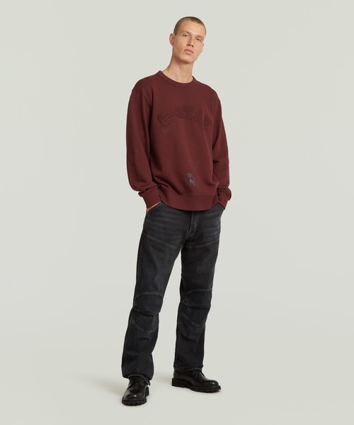 G-STAR(ジースター)の「Applique Sweater/ブランドロゴワッペンスウェット(スウェット・メンズ・ヘザーグレー/レッド系その他/ダークブラック・X-SMALL/LARGE/MEDIUM/SMALL/X-LARGE)」の11枚目の写真