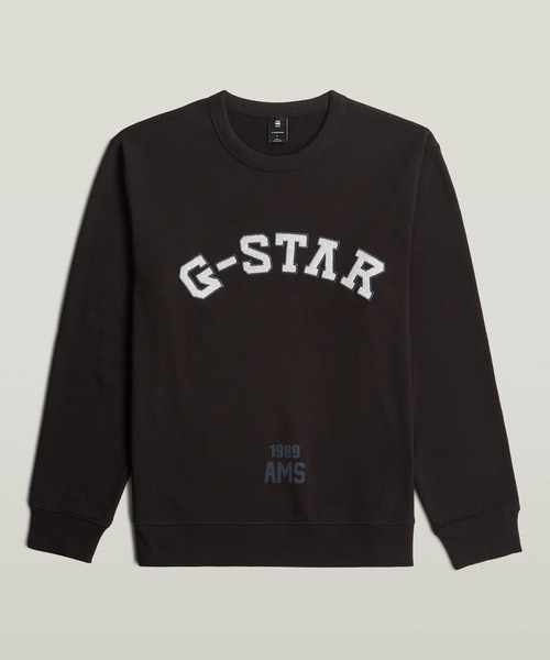 G-STAR(ジースター)の「Applique Sweater/ブランドロゴワッペンスウェット(スウェット・メンズ・ヘザーグレー/レッド系その他/ダークブラック・X-SMALL/LARGE/MEDIUM/SMALL/X-LARGE)」の8枚目の写真