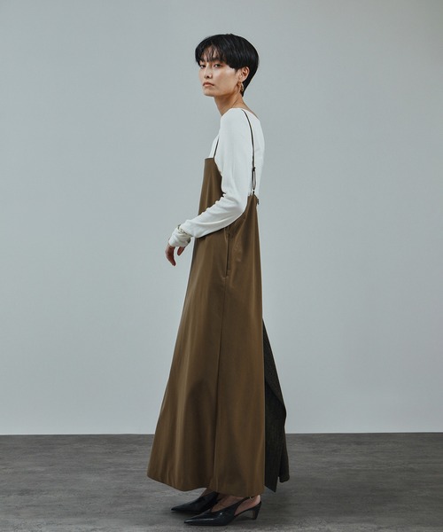 SALON adam et rope'（サロン アダム エ ロペ）の「パールレザーライクキャミワンピース（ワンピース・レディース・ブラック/ブラウン系その他2・FREE）」の19枚目の写真