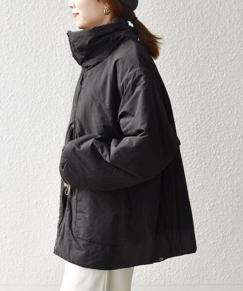 セール】【WEB限定】SHIPS any: 中綿 ダブル ジップ スタンド ブルゾン