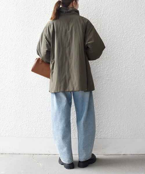 セール】【WEB限定】SHIPS any: 中綿 ダブル ジップ スタンド ブルゾン