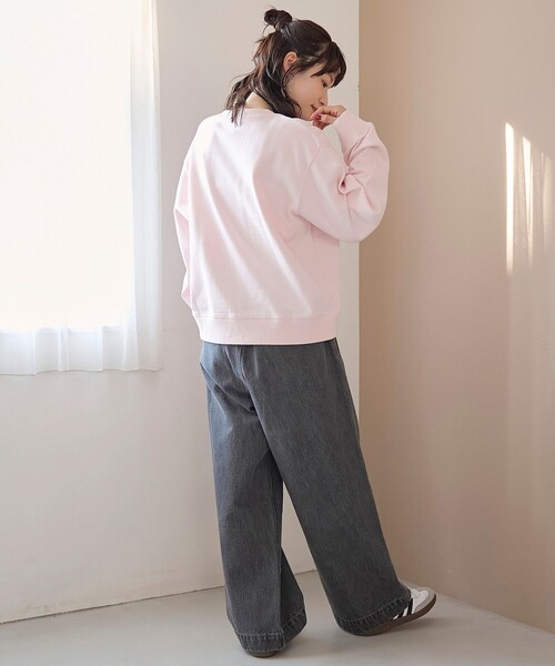 coen（コーエン）の「裏起毛ワイドデニムパンツ【インフルエンサー紹介アイテム】（デニムパンツ・レディース・コバルトブルー/ダークグレー/ネイビー・S/L/M）」の5枚目の写真