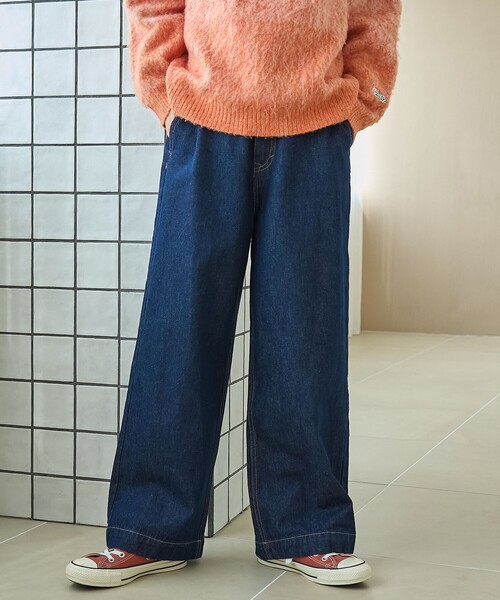 coen（コーエン）の「裏起毛ワイドデニムパンツ【インフルエンサー紹介アイテム】（デニムパンツ・レディース・コバルトブルー/ダークグレー/ネイビー・S/L/M）」の22枚目の写真