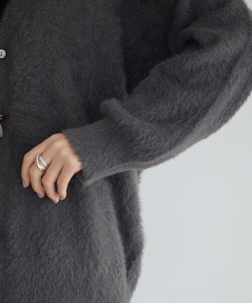 YECCA VECCA(イェッカヴェッカ)の「ラメシャギーカーディガン(カーディガン/ボレロ・レディース・ベージュ/ミント/チャコールグレー・FREE)」の17枚目の写真