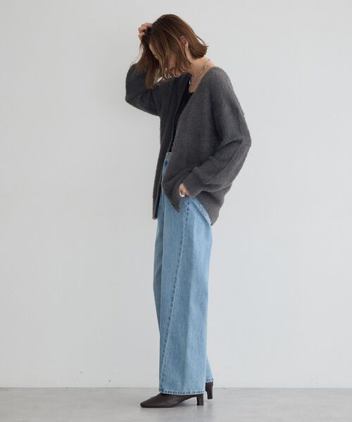 YECCA VECCA(イェッカヴェッカ)の「ラメシャギーカーディガン(カーディガン/ボレロ・レディース・ベージュ/ミント/チャコールグレー・FREE)」の21枚目の写真