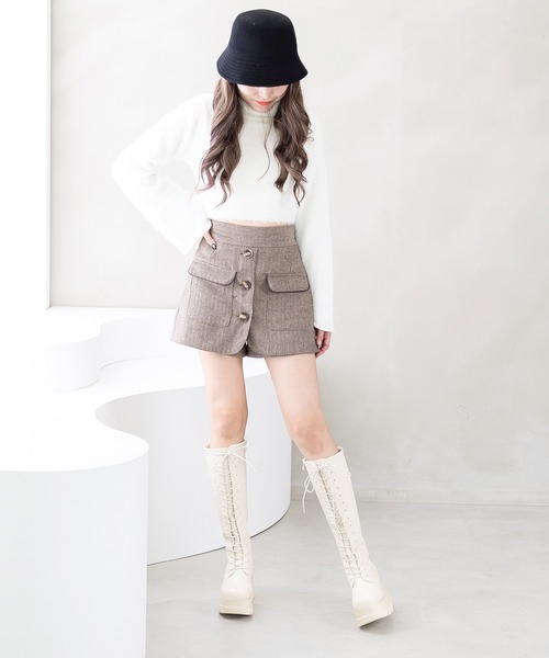 attagirl（アタガール）の「厚底ソールレースアップロングブーツ（ブーツ・レディース・アイボリー/ブラック/ブラック系その他・S/M/L/LL/3L）」の9枚目の写真