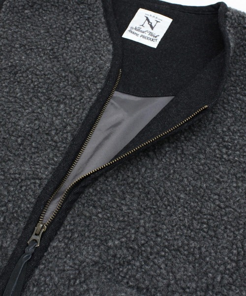 RNA-N(アールエヌエーエヌ)の「V0169 ウールボアベスト(ベスト・レディース・チャコール/オートミール/ブラウン・FREE)」の11枚目の写真
