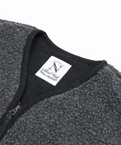 RNA-N(アールエヌエーエヌ)の「V0169 ウールボアベスト(ベスト・レディース・チャコール/オートミール/ブラウン・FREE)」の16枚目の写真