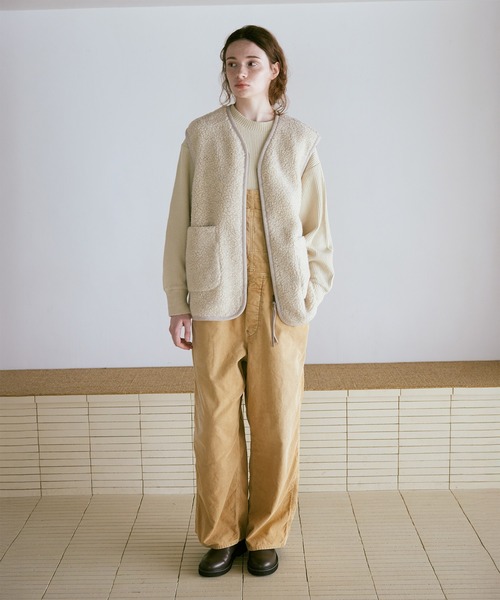 RNA-N(アールエヌエーエヌ)の「V0169 ウールボアベスト(ベスト・レディース・チャコール/オートミール/ブラウン・FREE)」の17枚目の写真