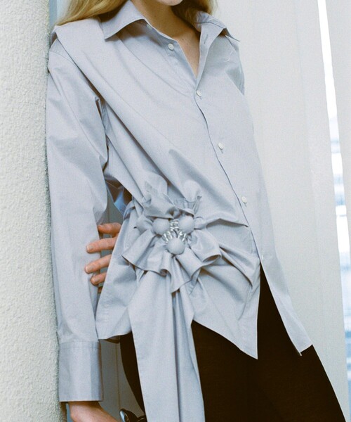 美品☆RIV NOBUHIKO(リブノブヒコ)☆薄ブルー 長袖シャツ ジッパー付 RIV NOBUHIKOのポップアップがBREATH BY DELTAにて開催！限定アイテム
