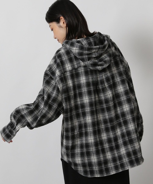ネルチェックフードシャツ / 611814（シャツ/ブラウス）｜LAKOLE