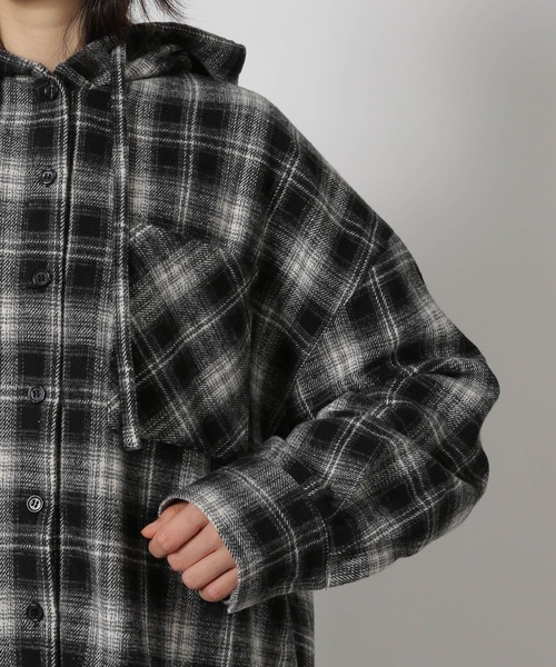 ネルチェックフードシャツ / 611814（シャツ/ブラウス）｜LAKOLE