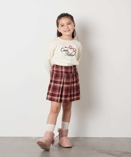 a.v.v（アーヴェヴェ）の「[17-24cm]【毎年人気NO.1/撥水加工/クッションインソール】リボン付フェイクムートンブーツ（ブーツ・キッズ・ライトピンク/ライラック/ブラック/ベージュ・17/18/19/20/21/22/23/24）」の20枚目の写真