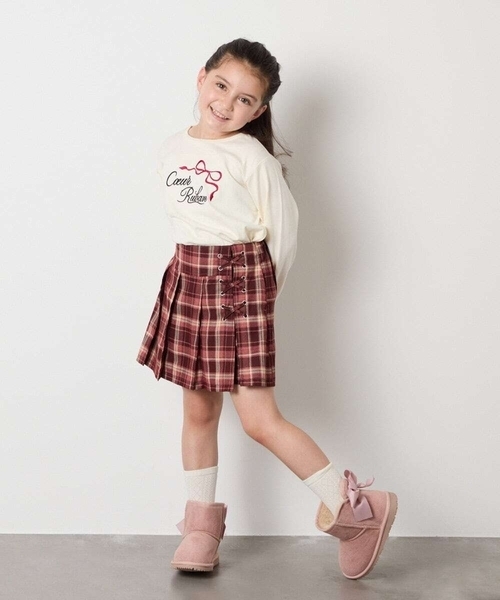 a.v.v（アーヴェヴェ）の「[17-24cm]【毎年人気NO.1/撥水加工/クッションインソール】リボン付フェイクムートンブーツ（ブーツ・キッズ・ライトピンク/ライラック/ブラック/ベージュ・17/18/19/20/21/22/23/24）」の21枚目の写真