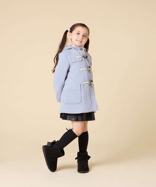 a.v.v（アーヴェヴェ）の「[17-24cm]【毎年人気NO.1/撥水加工/クッションインソール】リボン付フェイクムートンブーツ（ブーツ・キッズ・ライトピンク/ライラック/ブラック/ベージュ・17/18/19/20/21/22/23/24）」の8枚目の写真