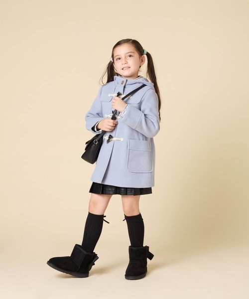 a.v.v（アーヴェヴェ）の「[17-24cm]【毎年人気NO.1/撥水加工/クッションインソール】リボン付フェイクムートンブーツ（ブーツ・キッズ・ライトピンク/ライラック/ブラック/ベージュ・17/18/19/20/21/22/23/24）」の5枚目の写真