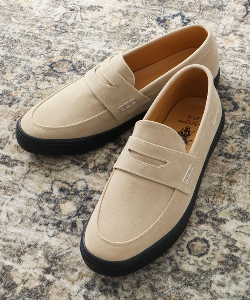 U.S. POLO ASSN.（ユーエスポロアッスン）の「【U.S. POLO ASSN./ユーエスポロアッスン】 フェイクスウェード エンボスロゴ モカシン シューズ   MEN（モカシン/デッキシューズ・メンズ・ベージュ/ブラック/キャメル・26.0cm/27.0cm/25.0cm/25.5cm/26.5cm）」の18枚目の写真