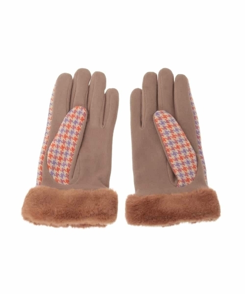 Jocomomola（ホコモモラ）の「フラワーエンブロイダリーグローブ（手袋・レディース・ブラウン/ベージュ・40）」の13枚目の写真