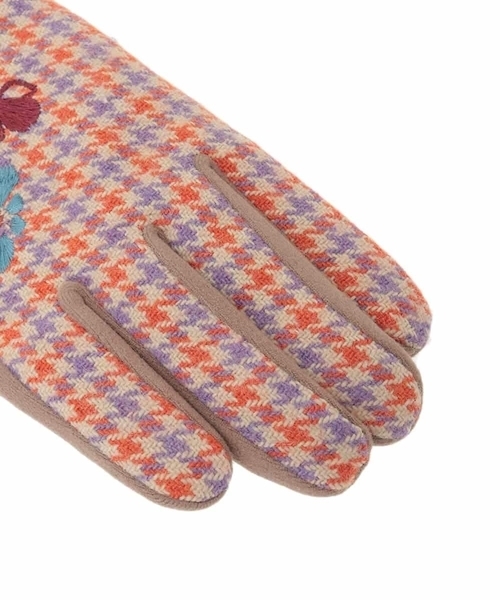 Jocomomola（ホコモモラ）の「フラワーエンブロイダリーグローブ（手袋・レディース・ブラウン/ベージュ・40）」の14枚目の写真