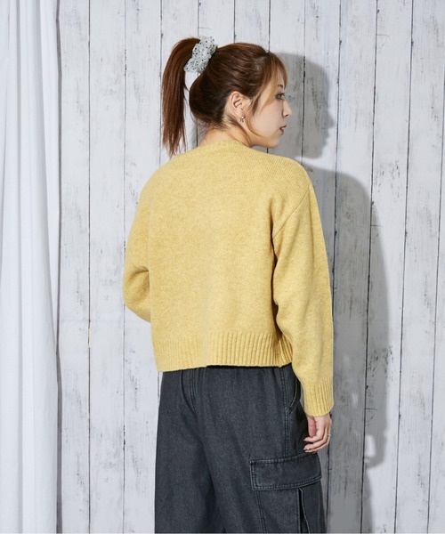 GORGE(ゴージ)の「《ハート×星条旗ロゴ》レディース サガラ刺繍 ニットプルオーバー ふわもこ素材 秋冬(ニット/セーター・レディース・マスタード/ネイビー/アイボリー・F)」の13枚目の写真