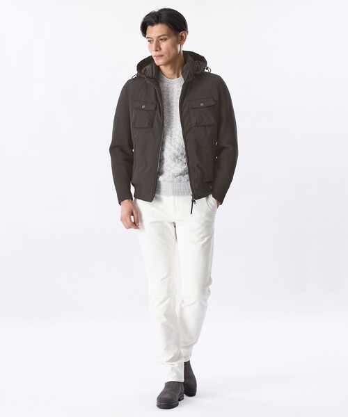 EPOCA UOMO（エポカウォモ）の「ジグザグミックスニット（ニット/セーター・メンズ・ホワイト系その他/チャコールグレー・48/46）」の5枚目の写真