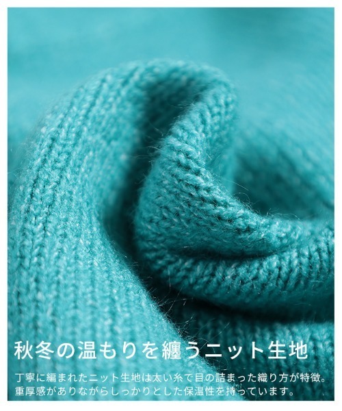 Sawa a la mode(サワアラモード)の「ショートニットプルオーバートップス(ニット/セーター・レディース・ターコイズブルー/チャコールグレー/オフホワイト/レッド・FREE)」の14枚目の写真