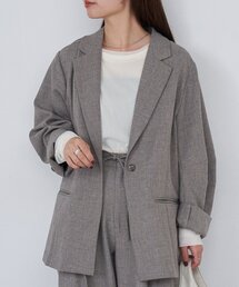 Kastane（カスタネ）の「【一部店舗限定/S.Mサイズ展開/セットアップ対応】B バックタックイージージャケット（テーラードジャケット）」