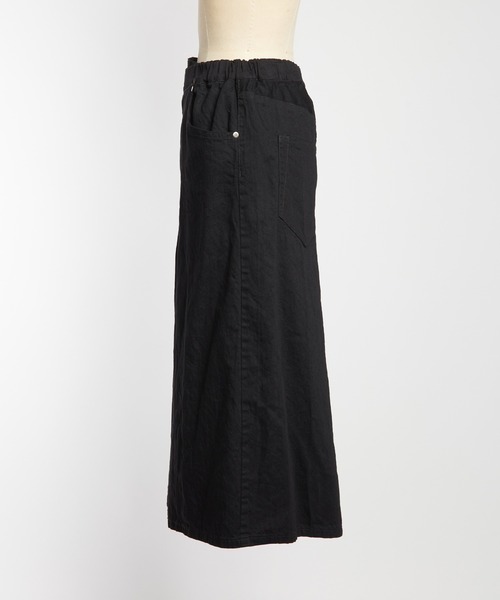 gomme（ゴム）の「タックデニムスカート（デニムスカート・レディース・インディゴブルー/ブラック・MEDIUM）」の17枚目の写真