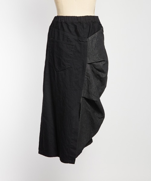 gomme（ゴム）の「タックデニムスカート（デニムスカート・レディース・インディゴブルー/ブラック・MEDIUM）」の18枚目の写真