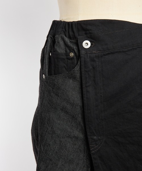 gomme（ゴム）の「タックデニムスカート（デニムスカート・レディース・インディゴブルー/ブラック・MEDIUM）」の21枚目の写真