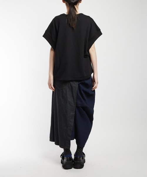 gomme（ゴム）の「タックデニムスカート（デニムスカート・レディース・インディゴブルー/ブラック・MEDIUM）」の9枚目の写真