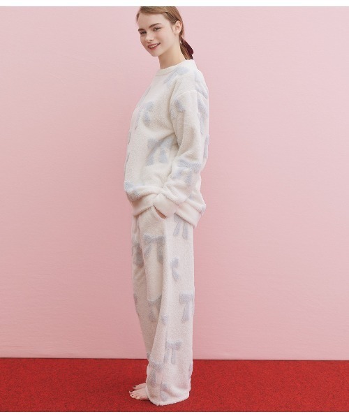 PEACH JOHN（ピーチジョン）の「リボンフリースパジャマ（ルームウェア/パジャマ・レディース・レッド/アイボリー・ONE SIZE）」の5枚目の写真