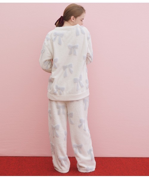 PEACH JOHN（ピーチジョン）の「リボンフリースパジャマ（ルームウェア/パジャマ・レディース・レッド/アイボリー・ONE SIZE）」の6枚目の写真