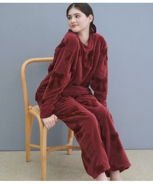 PEACH JOHN（ピーチジョン）の「リボンフリースパジャマ（ルームウェア/パジャマ・レディース・レッド/アイボリー・ONE SIZE）」の12枚目の写真