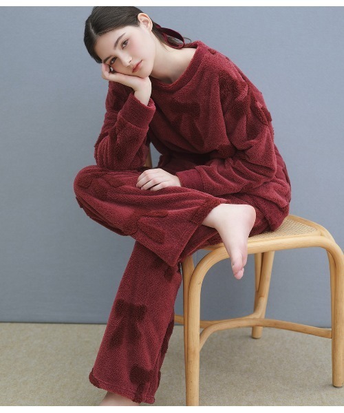 PEACH JOHN（ピーチジョン）の「リボンフリースパジャマ（ルームウェア/パジャマ・レディース・レッド/アイボリー・ONE SIZE）」の13枚目の写真