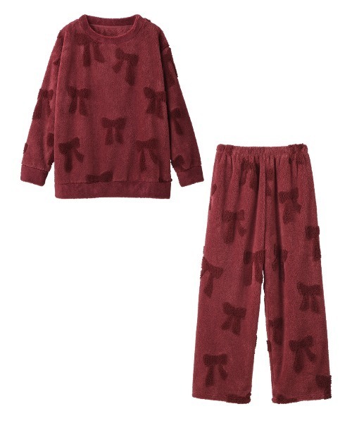 PEACH JOHN（ピーチジョン）の「リボンフリースパジャマ（ルームウェア/パジャマ・レディース・レッド/アイボリー・ONE SIZE）」の17枚目の写真