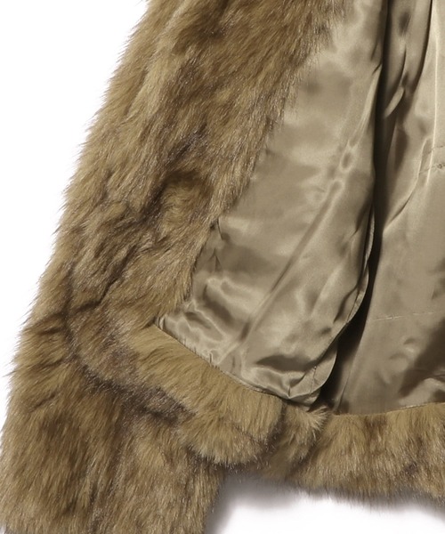 ESTNATION（エストネーション）の「ESTNATION / エコファーブルゾン（ブルゾン・レディース・オフホワイト/キャメル・FREE）」の6枚目の写真