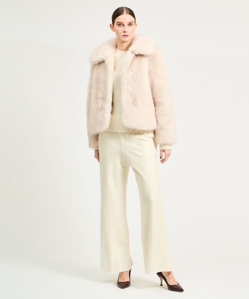 ESTNATION（エストネーション）の「ESTNATION / エコファーブルゾン（ブルゾン・レディース・オフホワイト/キャメル・FREE）」の17枚目の写真