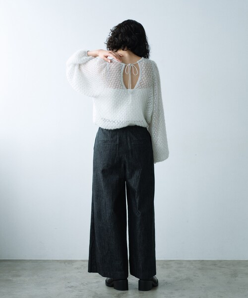 CODE A（コードエー）の「2way sheer mohair pullover（ニット/セーター・レディース・ピンク/シルバー・00）」の5枚目の写真