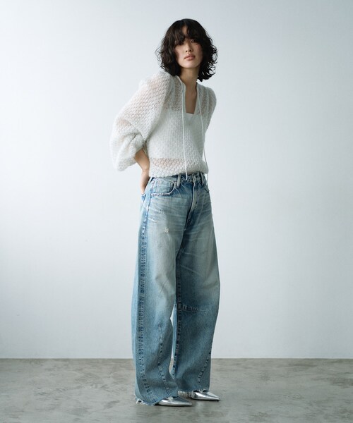 CODE A（コードエー）の「2way sheer mohair pullover（ニット/セーター・レディース・ピンク/シルバー・00）」の14枚目の写真