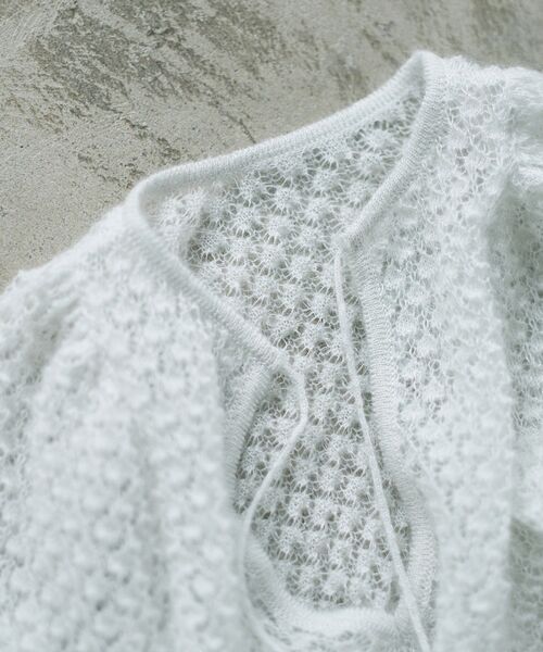 CODE A（コードエー）の「2way sheer mohair pullover（ニット/セーター・レディース・ピンク/シルバー・00）」の8枚目の写真