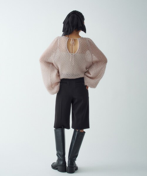 CODE A（コードエー）の「2way sheer mohair pullover（ニット/セーター・レディース・ピンク/シルバー・00）」の12枚目の写真
