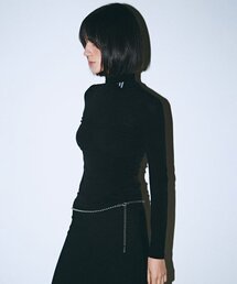NN LOGO SPAN INNER TURTLENECK_BLACK