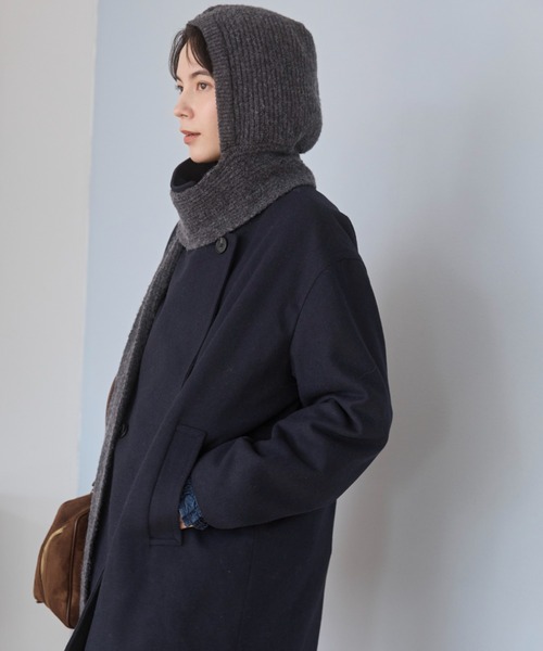 ANGIE（アンジー）の「ニット バラクラバ フード マフラー / バラボネット（マフラー・レディース・アイボリー/チャコールグレー・FREE）」の11枚目の写真