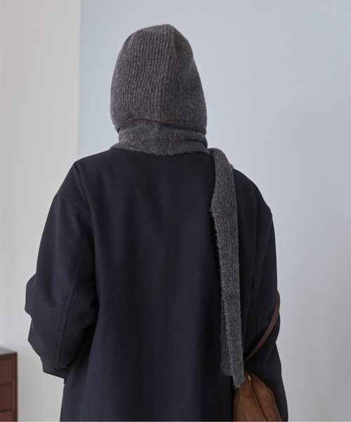 ANGIE（アンジー）の「ニット バラクラバ フード マフラー / バラボネット（マフラー・レディース・アイボリー/チャコールグレー・FREE）」の13枚目の写真