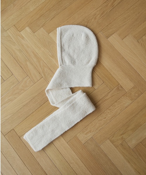 ANGIE（アンジー）の「ニット バラクラバ フード マフラー / バラボネット（マフラー・レディース・アイボリー/チャコールグレー・FREE）」の21枚目の写真