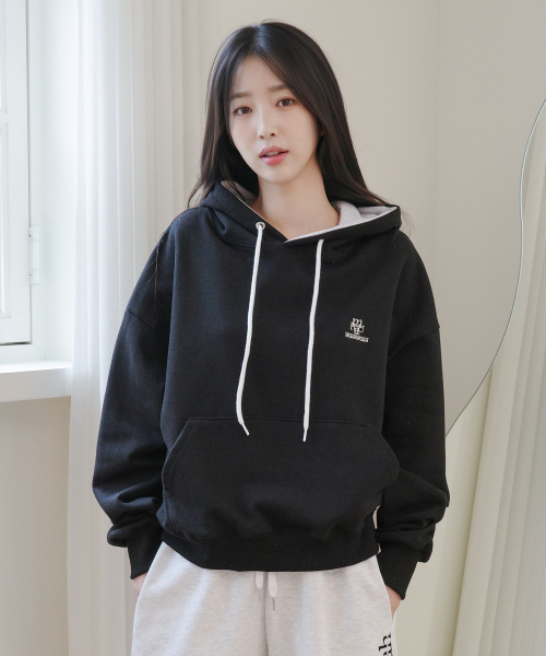 muahmuah（ムーアムーア）の「[裏毛/起毛] スティッチコンビフードパーカー [6色]（パーカー・レディース・オートミール/ネイビー/ライトグレー/ブラウン/ダークブラウン/グレー/クリーム/霜降りグレー/ネイビー系/ブラック系その他/トップグレー/ブラック・FREE）」の19枚目の写真